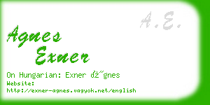 agnes exner business card